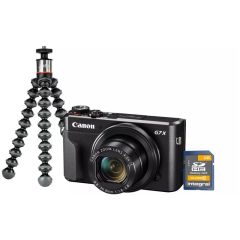 מצלמה דיגיטלית קומפקטית לוולוגינג Canon POWERSHOT G7 X MARK II Vlogger Kit