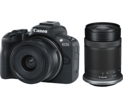 מצלמה ללא מראה עם שתי עדשות Canon EOS R50 + RFS 18-45mm + RFS 55-210mm Black